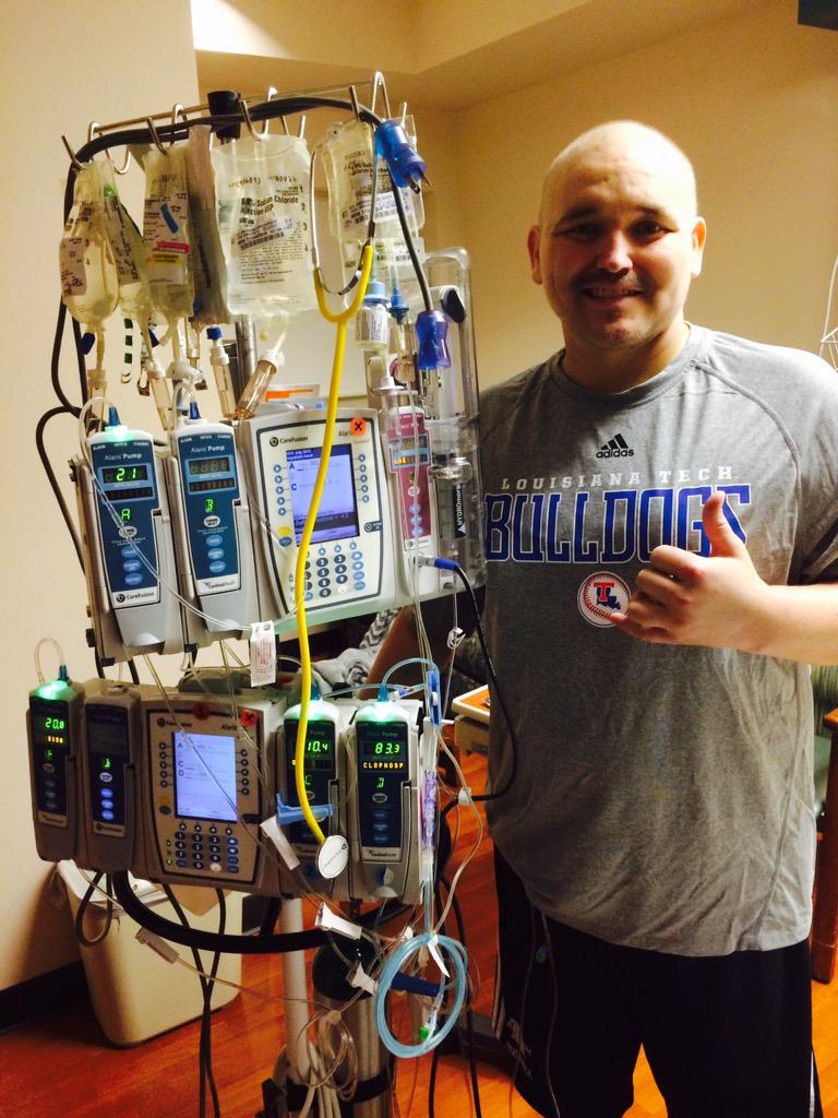 GADees's tweet photo. @CoachJakeWells all Tech geared for my first day of chemo! Im excited 4 a huge baseball season!#techBaseball #chemo http://t.co/d0krhpVzhY
