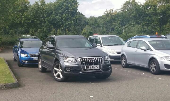 BRZ8715 - Cant believe it, same carpark 2 hours later, same 2 spaces and a different selfish Audi driver!