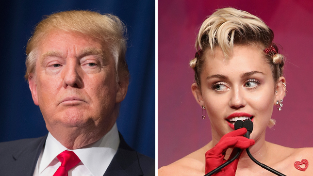 thehill's tweet image. Miley Cyrus: Trump called me to say he loved my twerking at MTV VMAs hill.cm/QBhEIDy