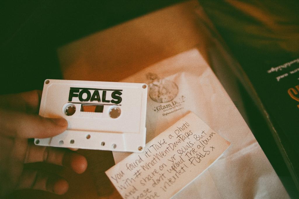 tphalanges's tweet image. two of my favorite things intersected. I found a tape of @foals' new album at @GlamDollDonuts. #whatwentdowntapes