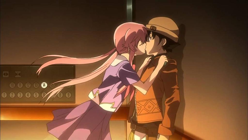 rt_animescenes's tweet image. Yukiteru Amano and Yuno Gasai (Mirai Nikki)