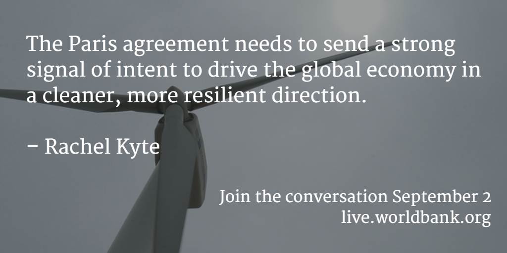 WorldBankGroup's tweet photo. Join discussion w/ @wbclimatechange Sep 2 on possibility of COP21 #climatedeal: http://t.co/IBIBcyVpVc #climateaction http://t.co/MU4QlWisNz