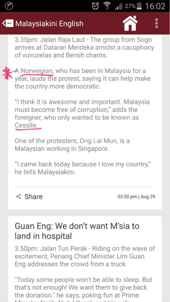 Frognerfrua's tweet image. #Bersih #malaysia wish 4 freedom of speech, open dialogue, future generation