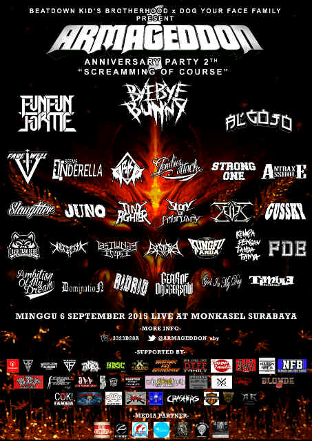 Armageddon #1 (@armageddon_sby) on Twitter photo H-7 Road to <a href="/armageddon_sby/">Armageddon #1</a> ,with @BYEBYEBUNNY_13 <a href="/officialFFFM/">FUN FUN FOR ME</a> <a href="/Algojo_NCHC/">ALGOJO HARDCORE</a> <a href="/Farewell_SBY/">Farewell Metalcore</a> <a href="/SC_PHC/">Seems Cinderella</a> <a href="/DBKDOfficialSby/">D.B.K.D surabaya</a> H-7 Road to <a href="/armageddon_sby/">Armageddon #1</a> ,with @BYEBYEBUNNY_13 <a href="/officialFFFM/">FUN FUN FOR ME</a> <a href="/Algojo_NCHC/">ALGOJO HARDCORE</a> <a href="/Farewell_SBY/">Farewell Metalcore</a> <a href="/SC_PHC/">Seems Cinderella</a> <a href="/DBKDOfficialSby/">D.B.K.D surabaya</a>