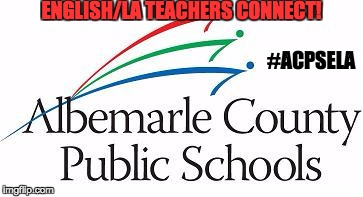 MaureenMJensen's tweet photo. English/LA teachers in ACPS, let's connect! #acpsELA
@k12albemarle @pammoran 
Retweet to get the word out! http://t.co/T3uzka17L9