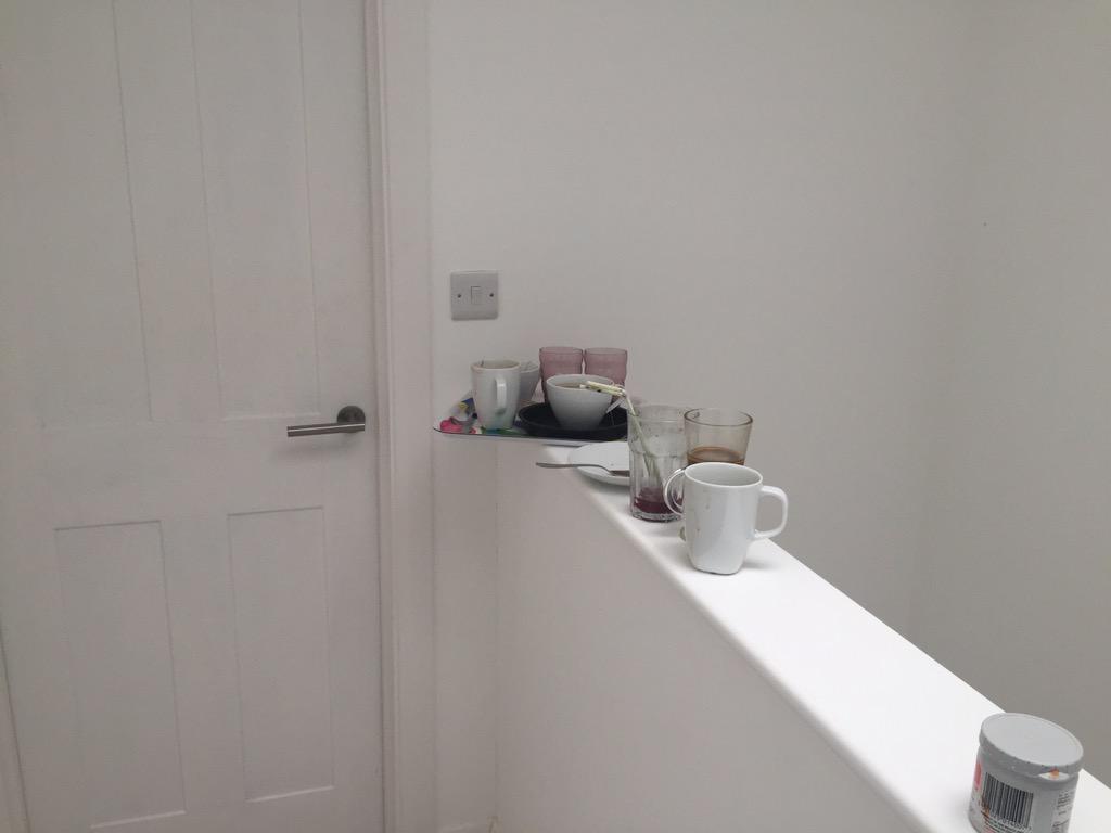 LizPichon's tweet image. Day four: still there...joined by pot of antiseptic cream now. #runningoutofspace