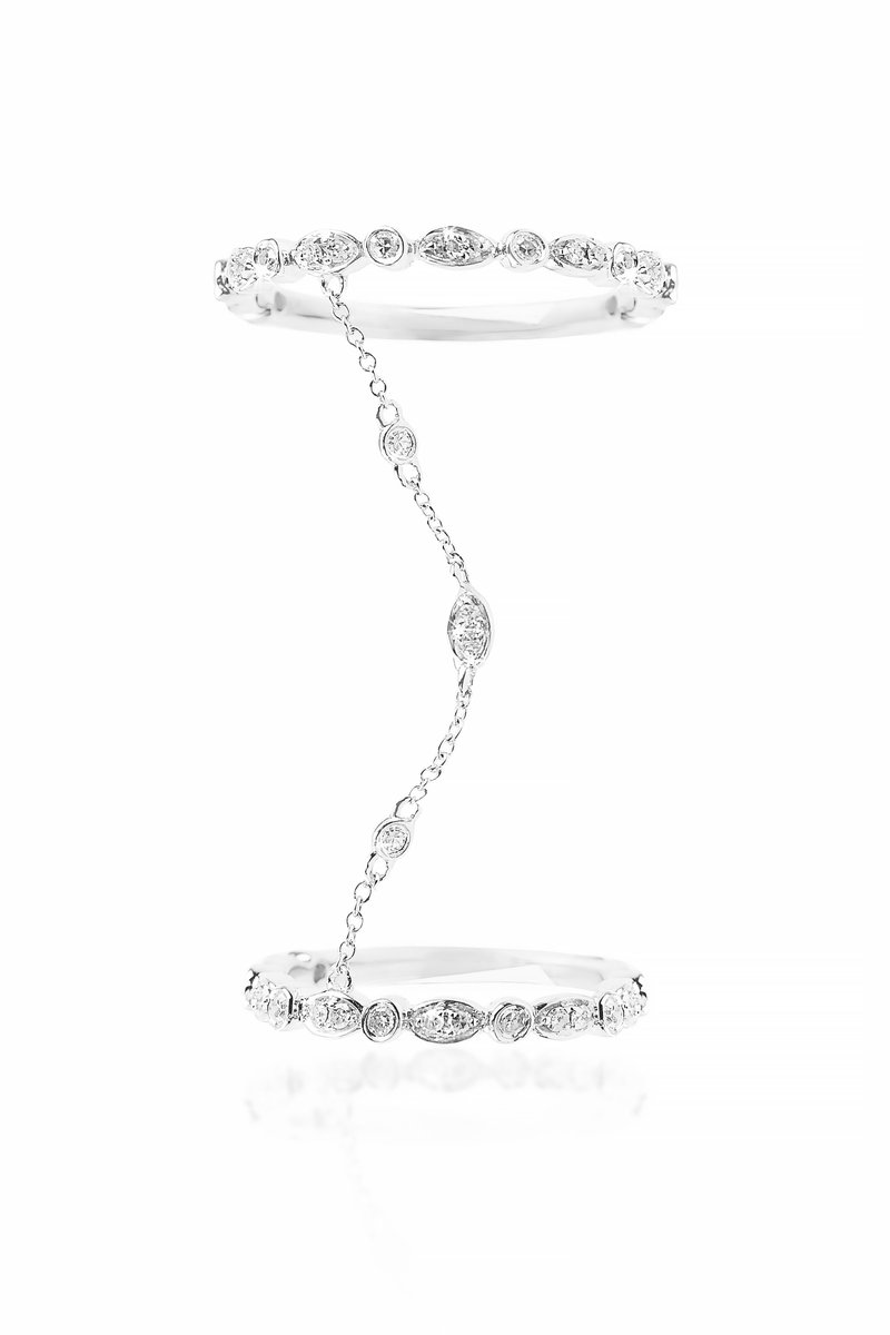 تألقي ضعف تألقك مع الخواتم المزدوجة من مجموعة زينة كل يوم #داماس