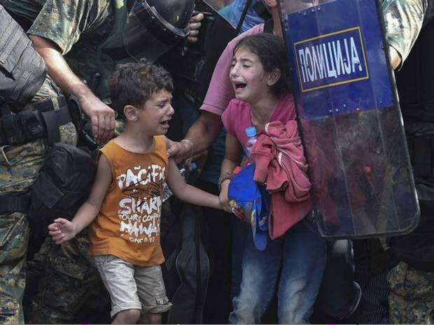 Terrified screaming children aren't migrants they are refugees. Language matters. So do they. And so do their parents