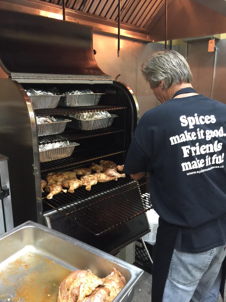 Early morning at the smokehouse! <a href="/OleHickoryPits/">Ole Hickory Pits</a> is purrrrring like a kitten with a full belly of milk! #ourbbqrocks