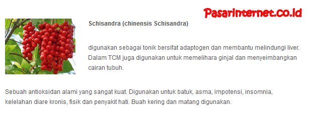 kandungan schisandra(chinesis schisandra)