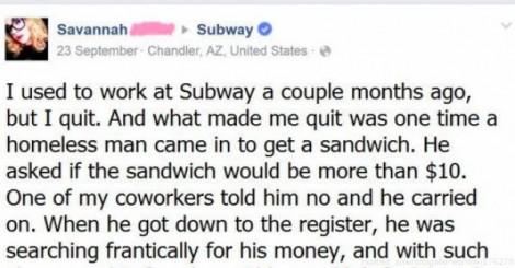 kidizelohem's tweet image. Girl Quits Her Job At Subway After Her Manager Inexplicably Says THIS To Her. See here &amp;gt;&amp;gt;&amp;gt; bit.ly/1VLTObS