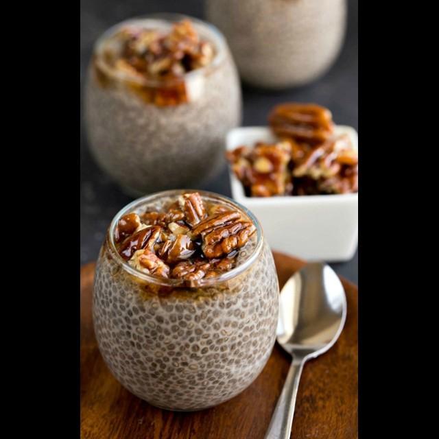 Sticky bun #chia seed pudding High #Protein by IG <a href="/kateuhldean/">Kate Dean</a>
bit.ly/1AGmFXW
#plantbased #veganism #vega…