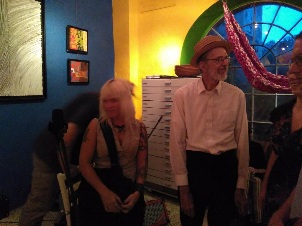 Happy birthday to Robert Crumb! Here we are after playing a gig in France last month.  