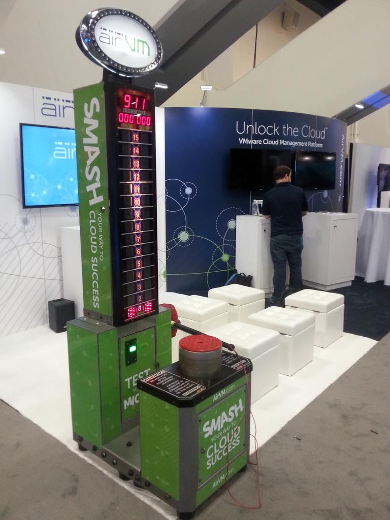 Carnival game at AirVM booth.