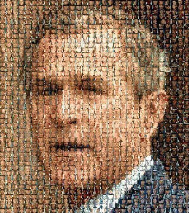 AliceVachet's tweet image. Incroyable portrait de #Bush réalisé avec ceux de tous les militaires tués en Irak @OlivierRoyFr #GeorgeBush