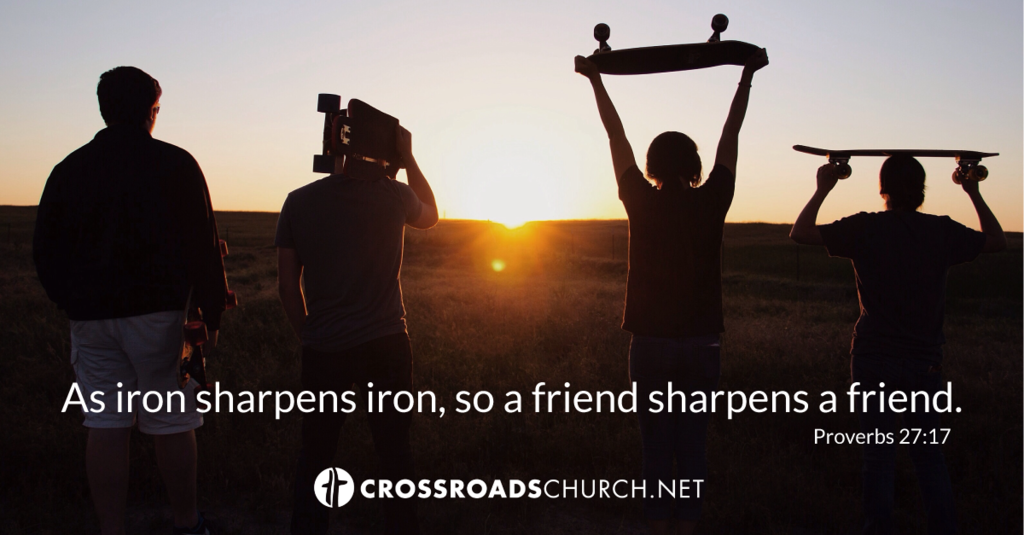 go2Crossroads's tweet photo. As iron sharpens iron, so a friend sharpens a friend. #Proverbs #GodsTweets #visionSunday http://t.co/Iye8oaTBge