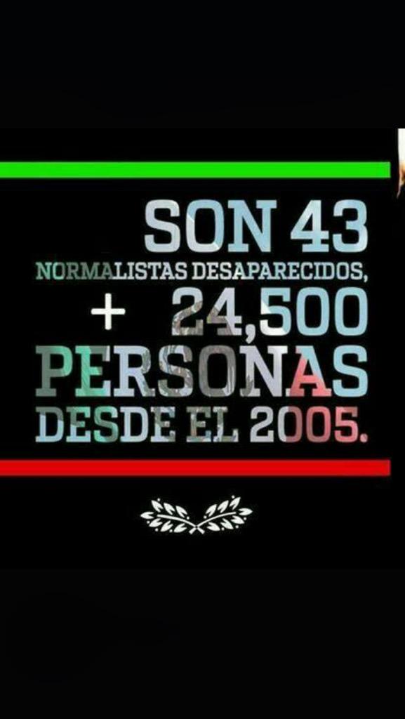 Aqui sumándome de nuevo al #PaseDeLista1a43 para no olvidar, para no callar, para no ignorar. @epigmenioibarra