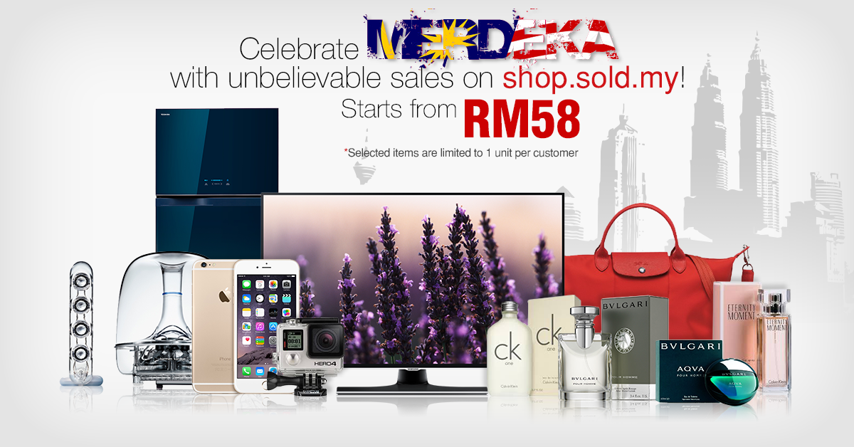 Happy #Merdeka58, Malaysia! Special Merdeka sales on at sold.sg today, don't miss out! ow.ly/Rz1I4