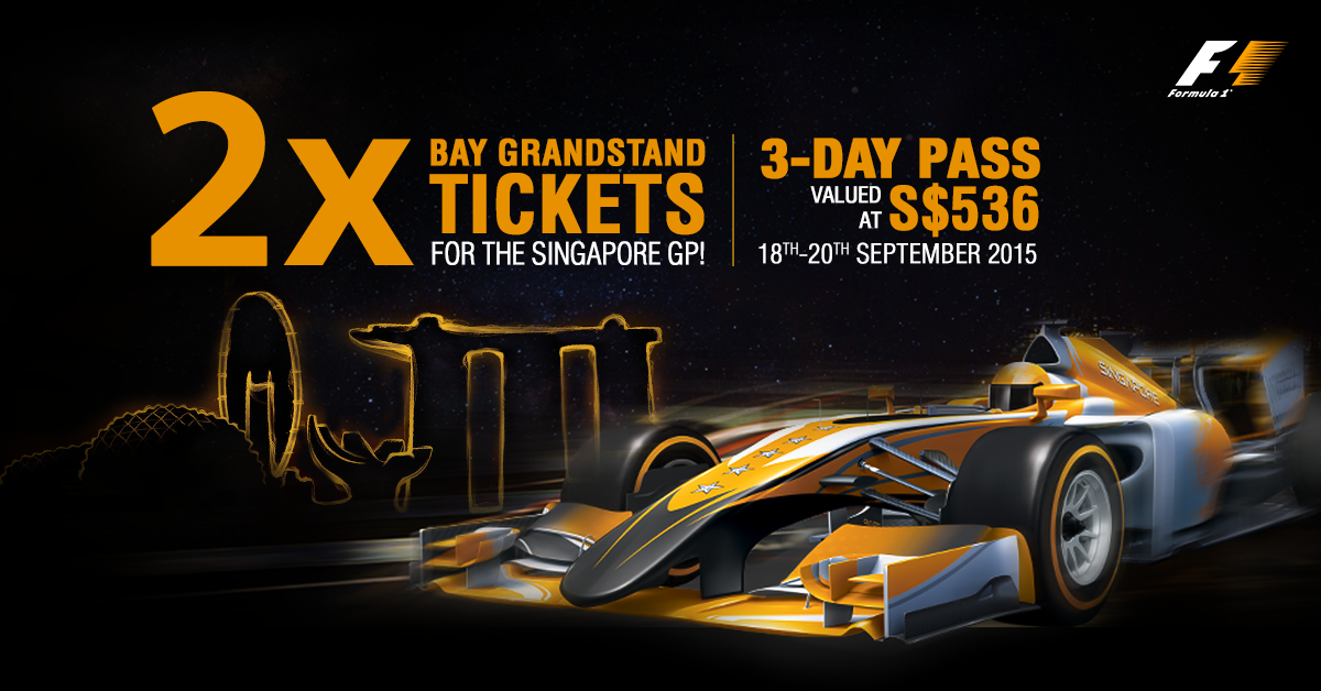 Vroom vroom! Where our petrolheads at? Get your premium seats to the #SingaporeGP today! ow.ly/Rz217