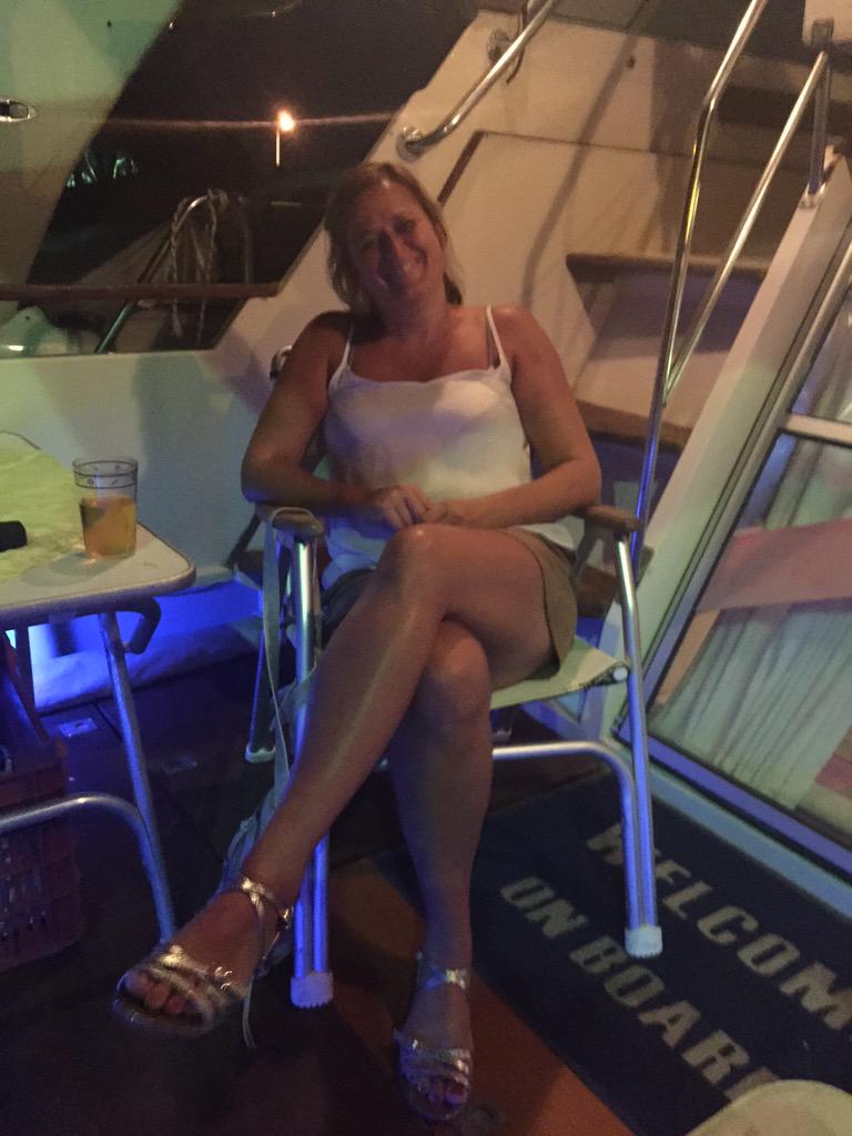 @pompeyjo enjoying an evening on my cousins boat #Athens2015
