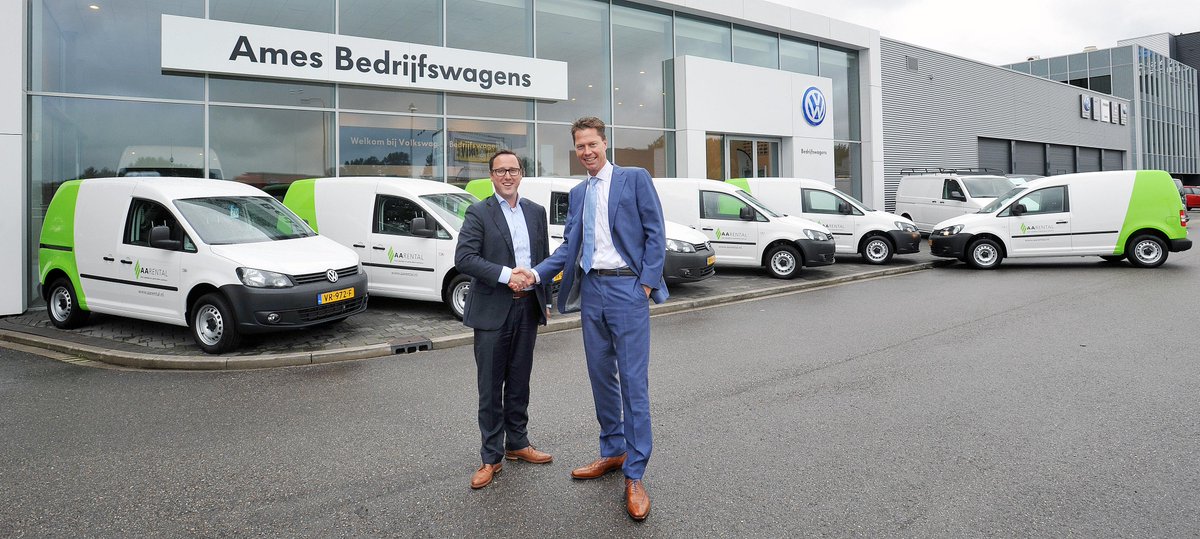 AA Rental heeft vorige week 6 nieuw bestickerde Caddy's in ontvangst genomen. Waarvoor dank <a href="/AmesAutobedrijf/">Ames Autobedrijf</a>!