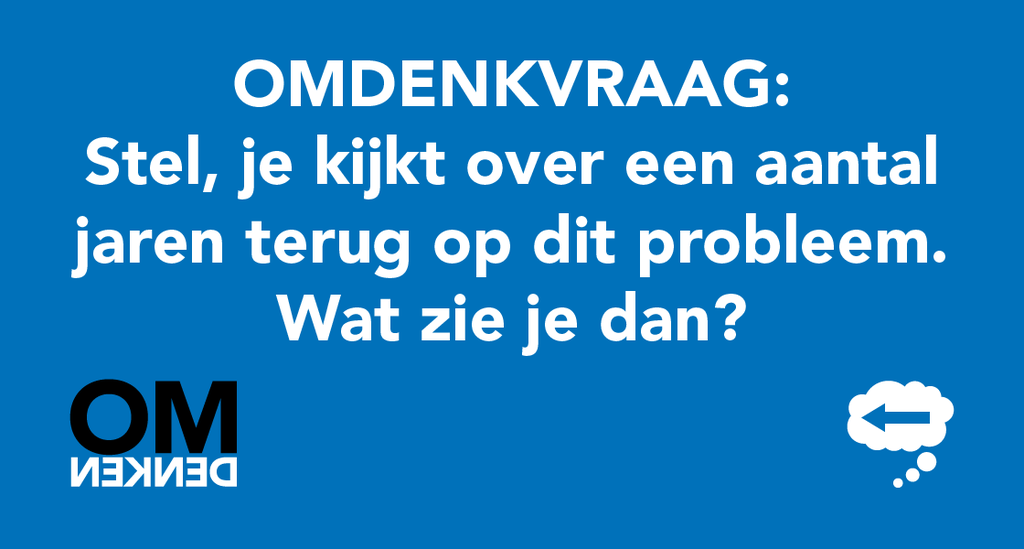 Omdenken's tweet image. De strategie van het terugdenken.