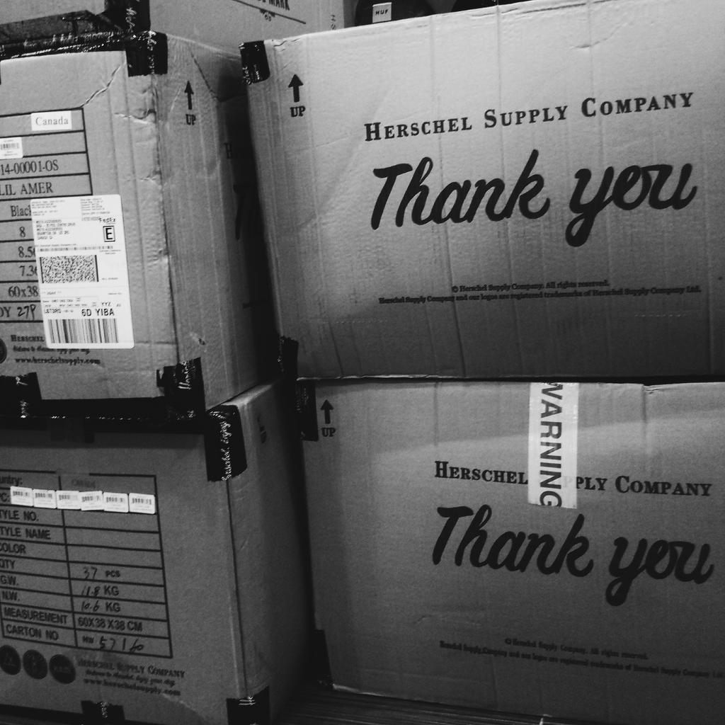 MotisAccess's tweet image. New shipment of Herschel means boxes on boxes on boxes.  Tons of new stock in store!! @herschelsupply