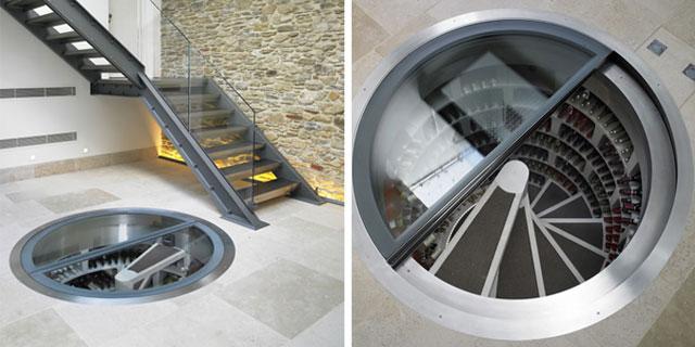 Techeblog On Twitter Bond Inspired Spiral Wine Cellar Is Hidden