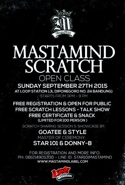 "MASTAMIND SCRATCH OPEN CLASS" OPEN FOR PUBLIC, FREE REGISTRATION, LIMITED SERTIFICATE &amp; FREE SNACK FOR 100 PERSON "