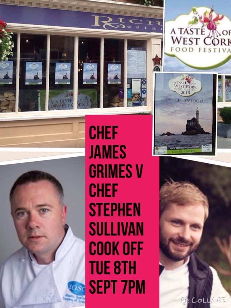 <a href="/Chef_Stevie/">Stephen Sullivan</a> @ChefJamesGrimes Tue 8th Sept <a href="/atasteofwestcor/">A Taste of West Cork</a>