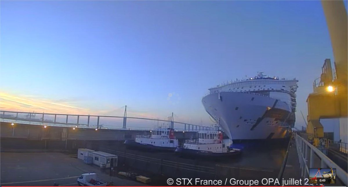La construction de #HarmonyOfTheSeas en #TimeLapse. Impressionnant !  #SaintNazaire #STX goo.gl/Hn9GJk
