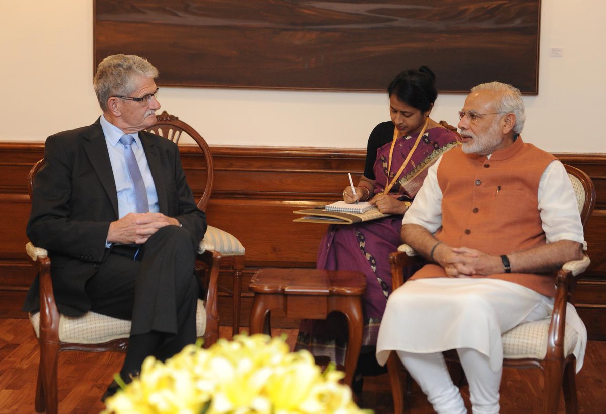 narendramodi's tweet image. President-elect of @UN General Assembly Mr. Mogens Lykketoft &amp;amp; I had a meeting today. @lykketoft