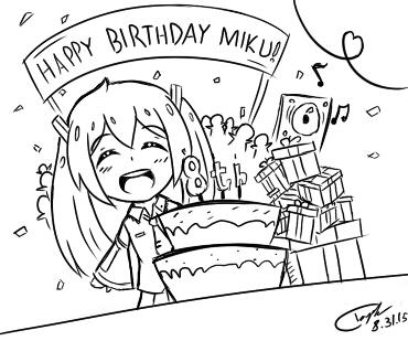 Happy 8th Birthday Hatsune Miku! :DDD 