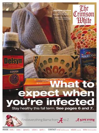 TheCrimsonWhite's tweet photo. Be sure to pick up today's print edition featuring guides to sickness in college from @UAStudentHealth http://t.co/iaejnQK7IN