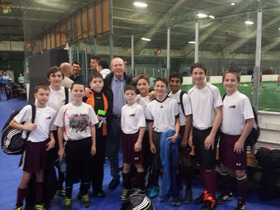 JCSC Predators with NY Giants coach. Happy Birthday Tom Coughlin from the Crew!   