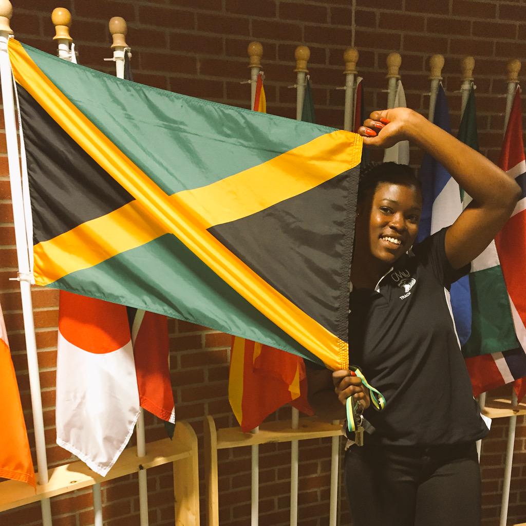 Look what I ran into on campus today 
😊 #teamjamaica #JamaicanFlag #cmueagles #international 

Thank you! @cmuniv