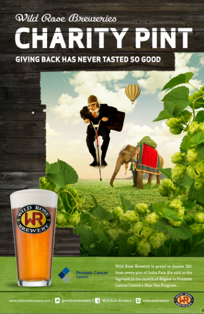 WildRoseBrewery's tweet photo. Celebrate the last day of August at the Tap Room while supporting @ProstateAlberta with a pint of IPA. #charitypint http://t.co/9hNThTXToz