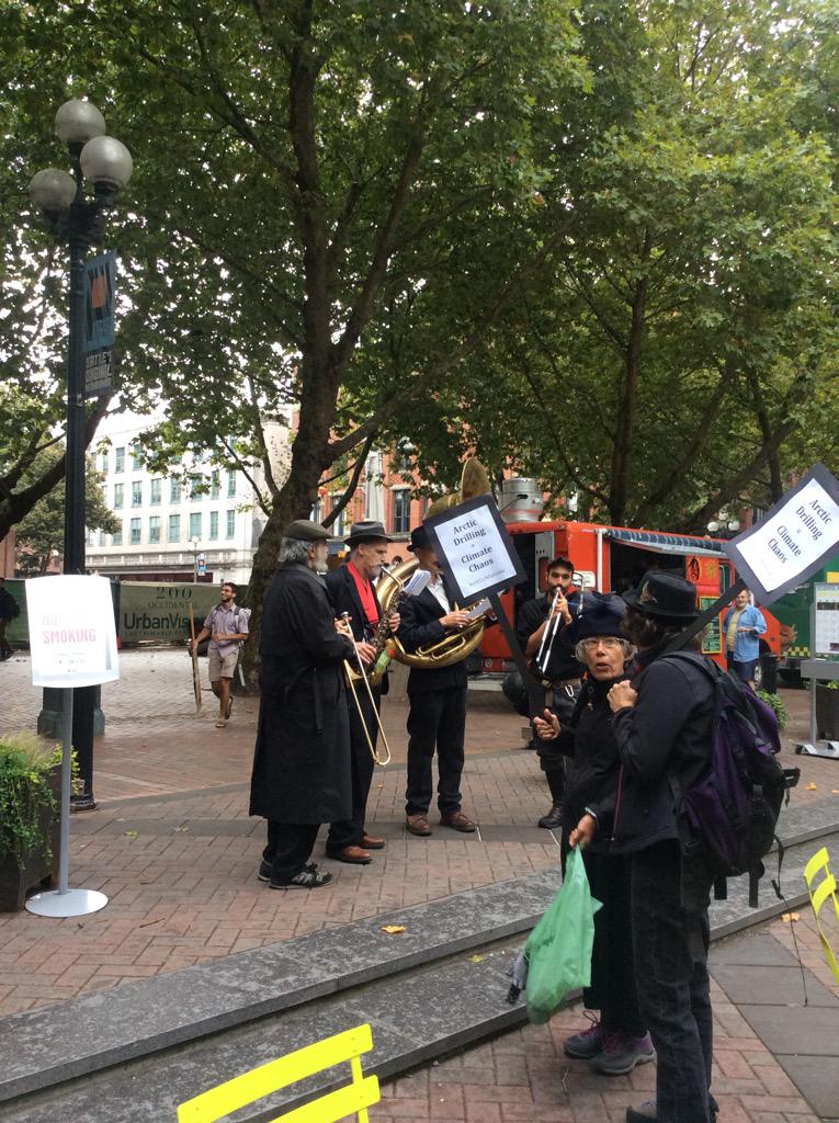 Duffernutter's tweet image. The bands warming up just like @shell is warming up our planet #Glacier #shellNOAlaska #ShellNo