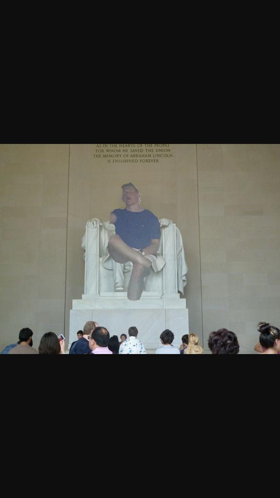 ManLikeSullivan's tweet image. Americans pay homage to #ManLikeSullivan by erecting a large sculpture