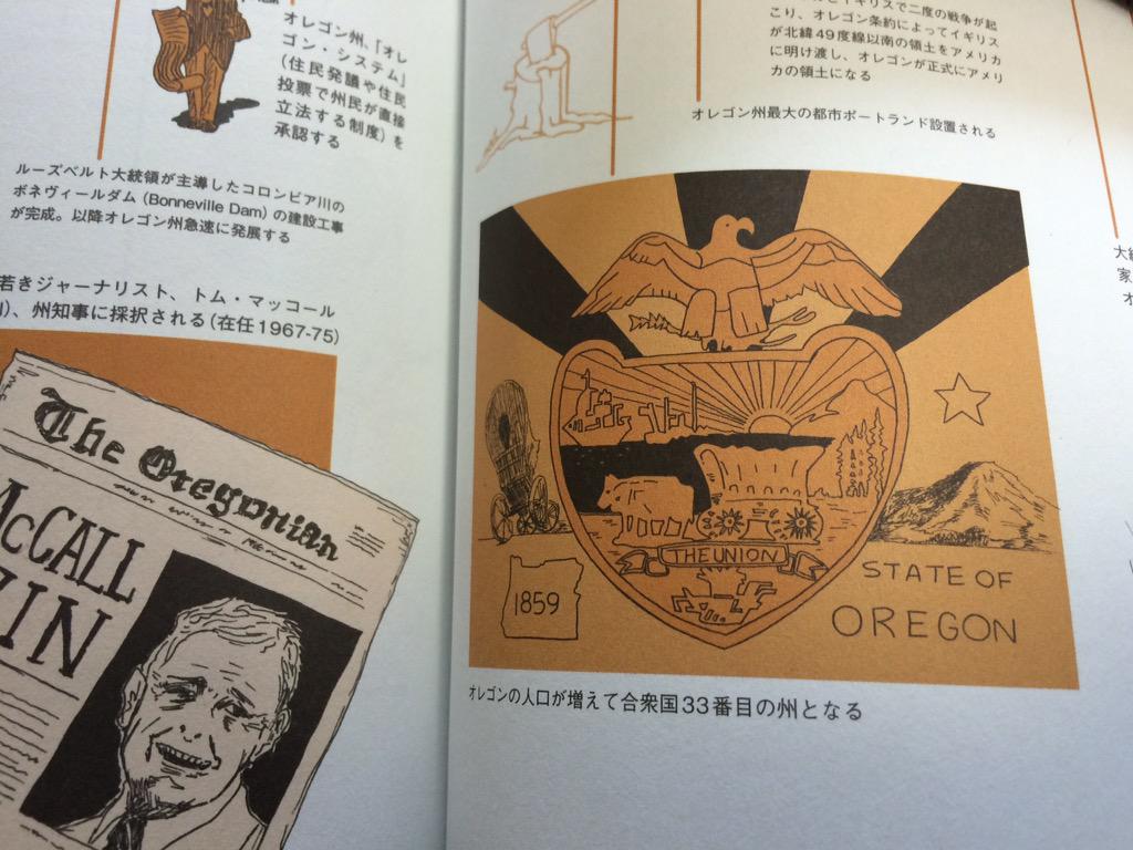 【お知らせ】発売中の雑誌スペクテイター spectator vol.34 特集ポートランドの小商い にてイラストを描かせていただきました!ポートランドの関連年表に大小26点描き下ろしました。都内では今日あたりから店頭に並ぶと思います。 