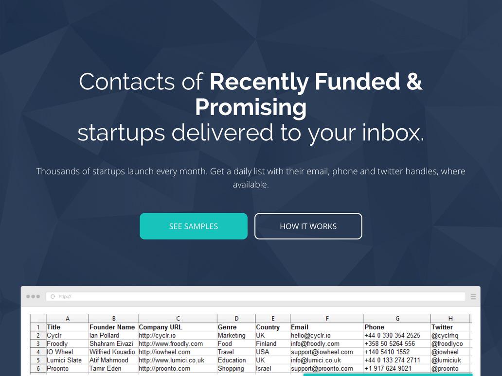 BetaList's tweet image. WakeBase: Contacts of recently funded &amp;amp; promising startups delivered to your inbox. btl.st/1hQvxlB