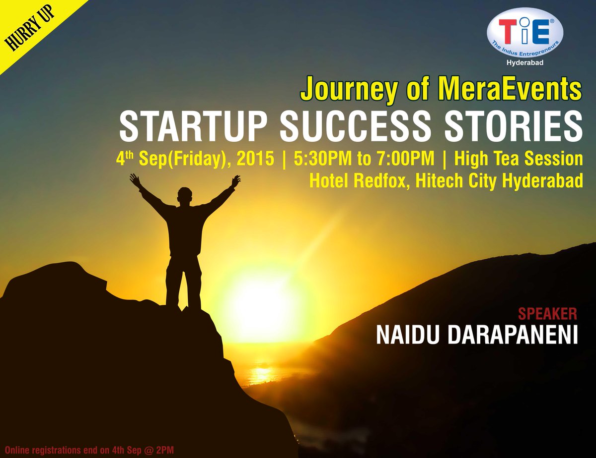 Startup Success Stories - #Journey Of #MeraEvents By #NaiduDarapaneni @ #redfoxhotels