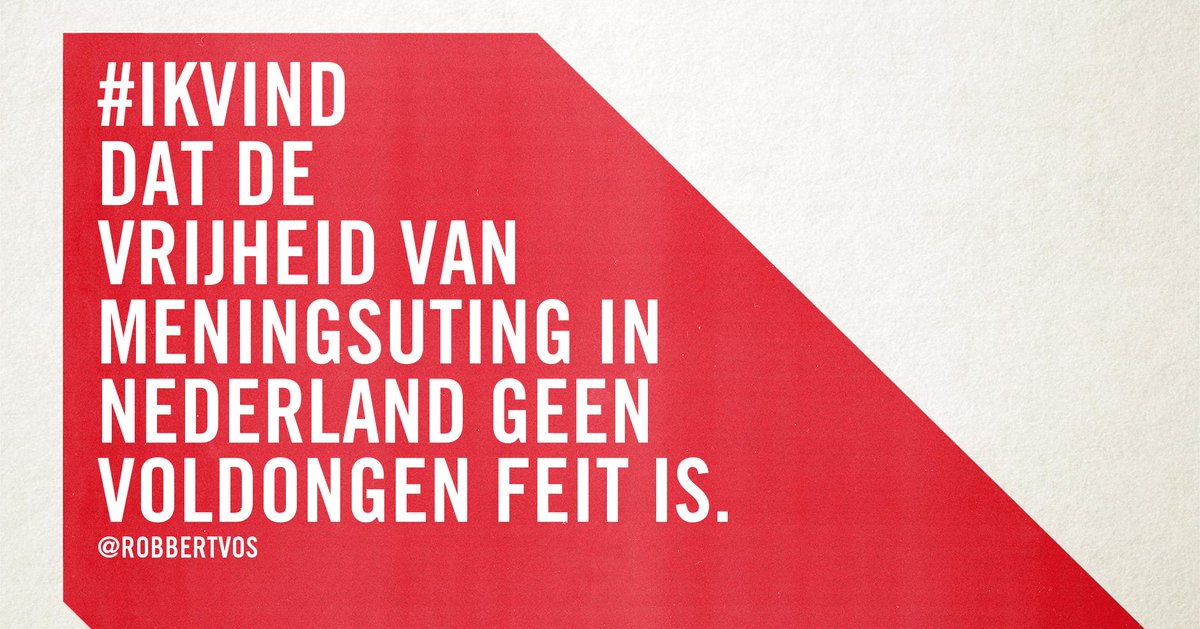 #ikvind dat de vrijheid van meningsuting in nederland geen voldongen feit is.: ikvind.org/poster/show/111