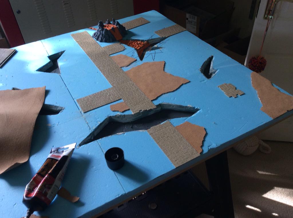 OldManMyke's tweet image. Cork going down #Frostgrave