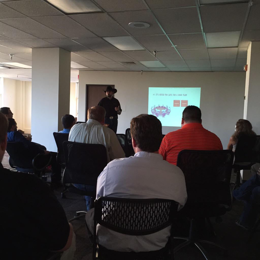 jasehimm's tweet image. Cowboying it up w/ @eshupps at #SASUG taking about #SharePoint post-deployment