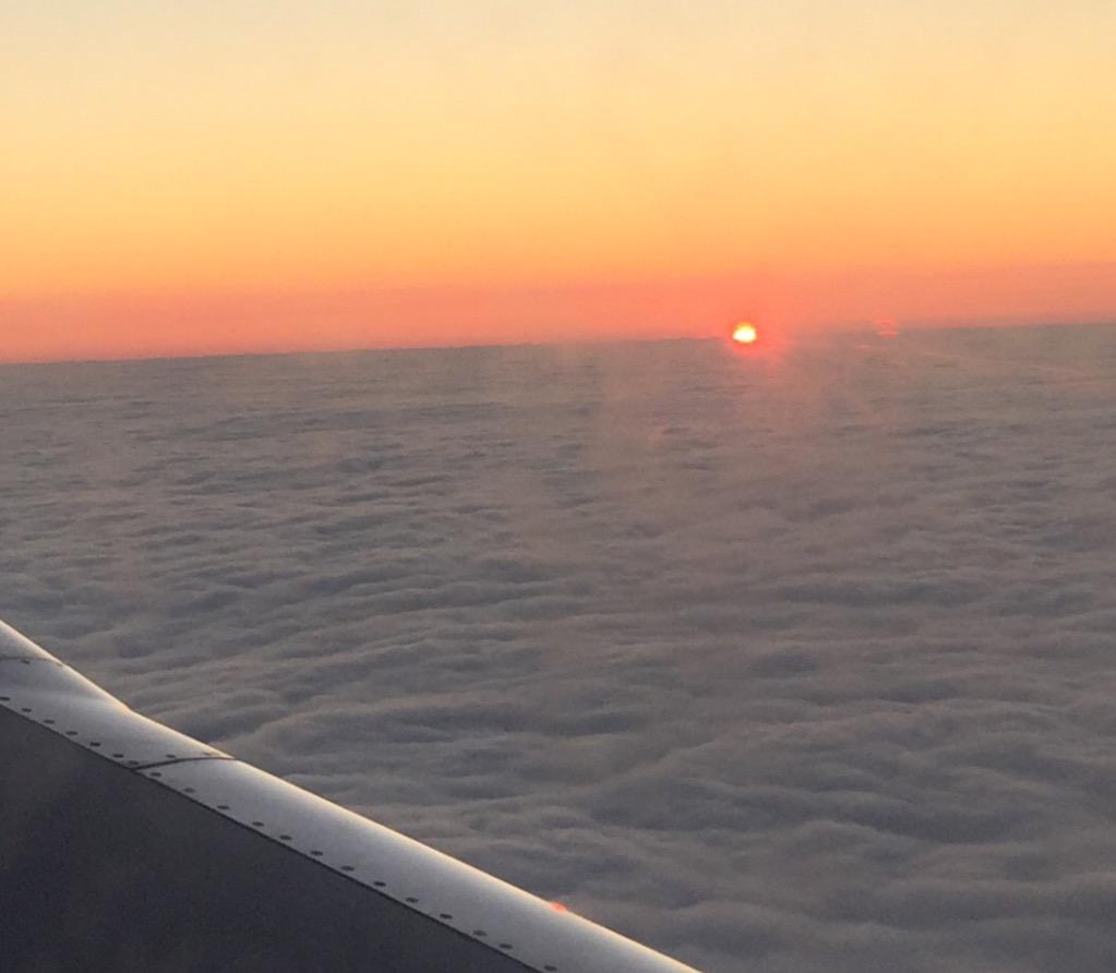 Sunset over the clouds!