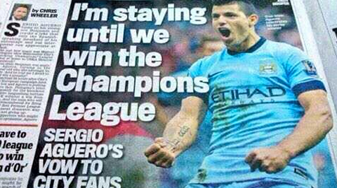 TNLdotcom's tweet image. Some good news for Man City fans. Sergio Agüero has agreed to stay at the club forever.