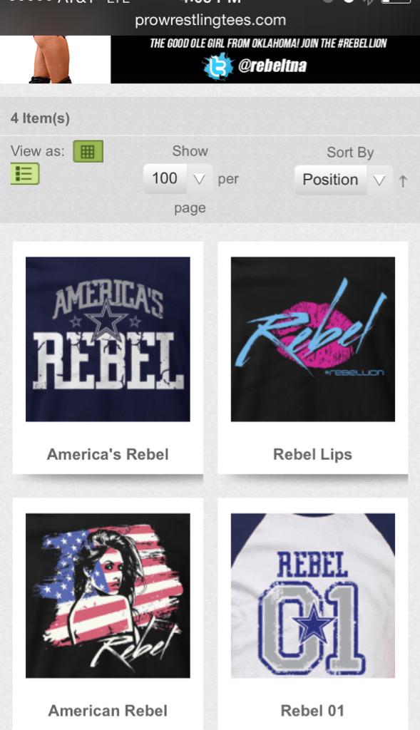Finally! I have tshirts for sale!! prowrestlingtees.com/rebel                                    Thank u <a href="/OneHourTees/">One Hour Tees</a>