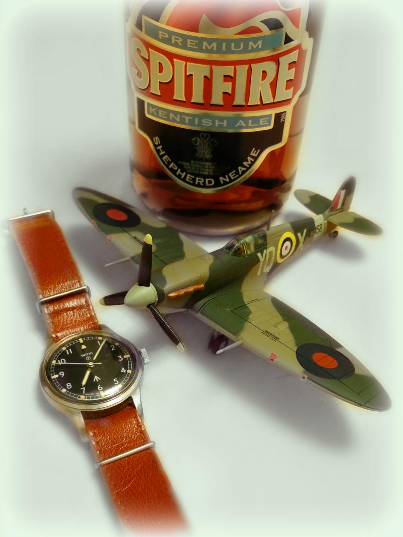 Having a drink in honour of The Few - 75th Anniversary of the #BattleofBritain. #spitfire #BoB75 #smithswatches #75
