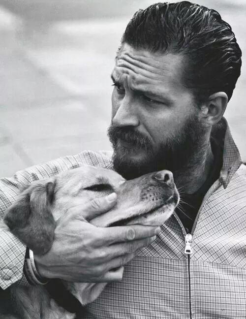 Blessing the tl with Tom Hardy & his dog 
Happy birthday, Legend 